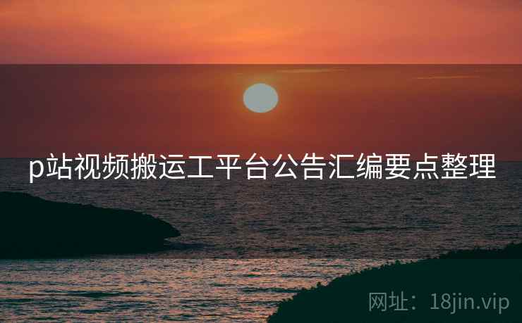 p站视频搬运工平台公告汇编要点整理  第1张